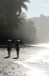 White sand beaches